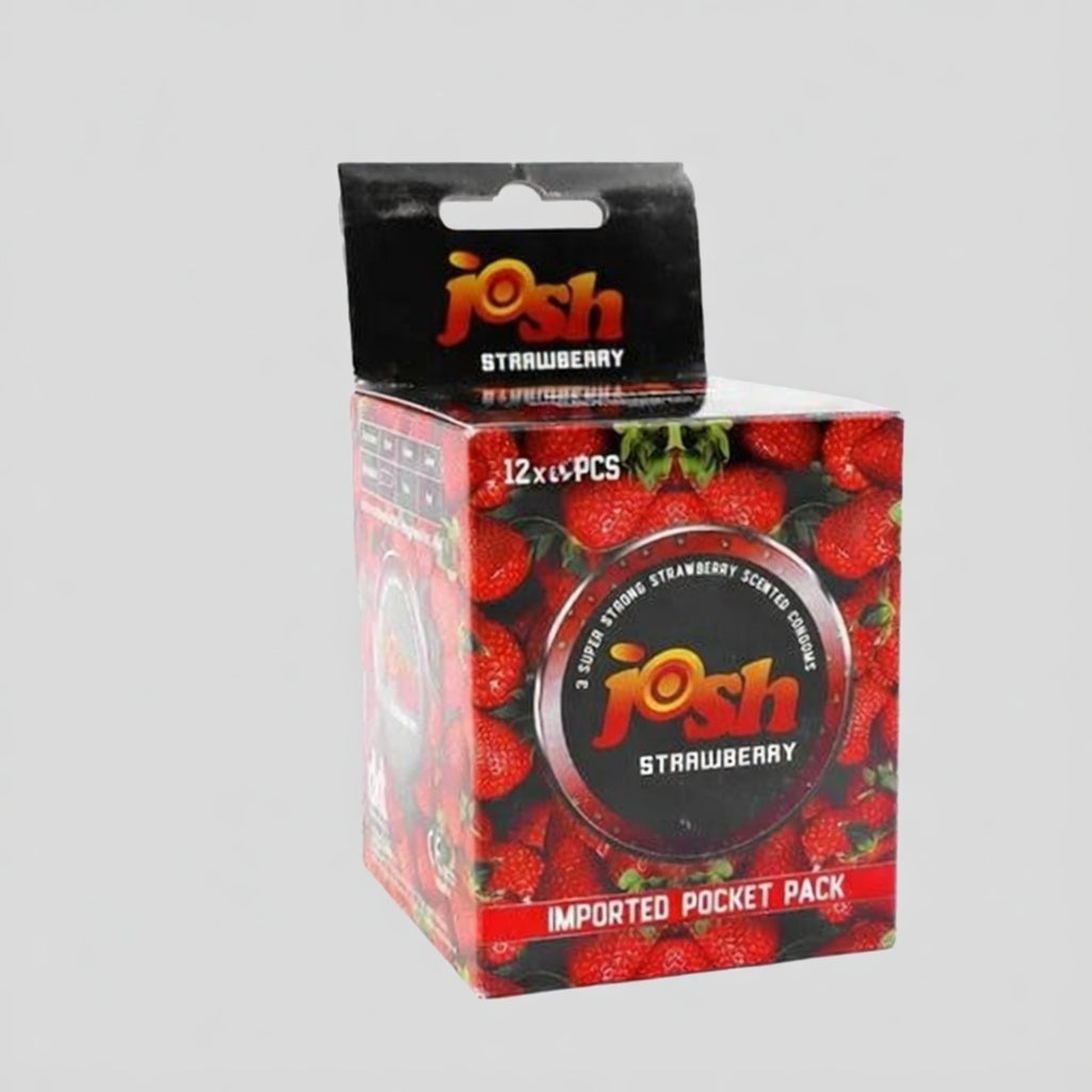 JOSH Strawberry Condoms Pack of 48 Condoms